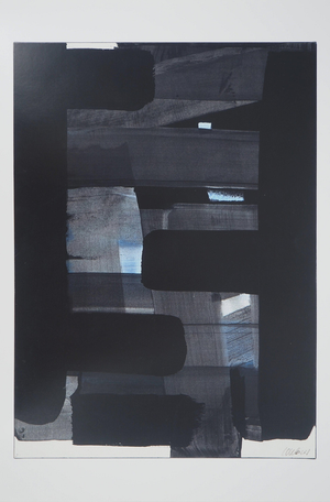 Gouache Sur Papier 1973 Poster after Pierre Soulages