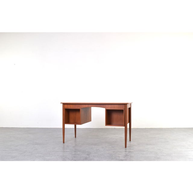 Brown Mid-Century Modern Danish Teak Desk, 1960s For Sale - Image 8 of 18
