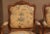 Pair of Early 20th Century French Louis XV Walnut Fauteuils With Scalamandré For Sale - Image 4 of 10