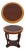 Kindel Round Mahogany Inlaid End Table For Sale