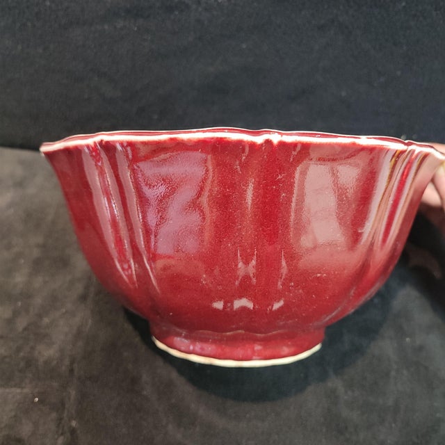 Chinese Old Ceramic Big Bowl,Ming Dynasty Yongle Marked Red Glaze Porcelain Bowl For Sale - Image 11 of 11
