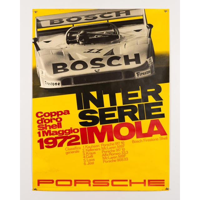 Porsche Interserie Imola Original Poster by Atelier Strenger, 1972 For Sale - Image 3 of 9