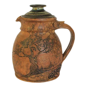 Lidded Studio Pottery Pitcher
