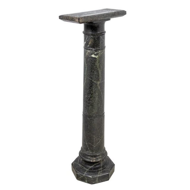 Victorian Green Serpentine Pedestal For Sale - Image 4 of 4