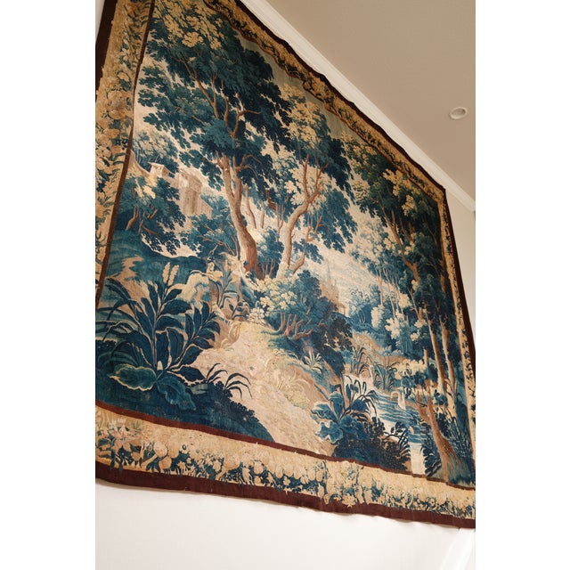 Rare Massive 17th C. Verdue Tapestry For Sale - Image 4 of 14