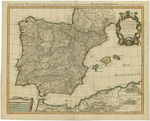 Antique Map of Spain by Covens & Mortier, 1740s