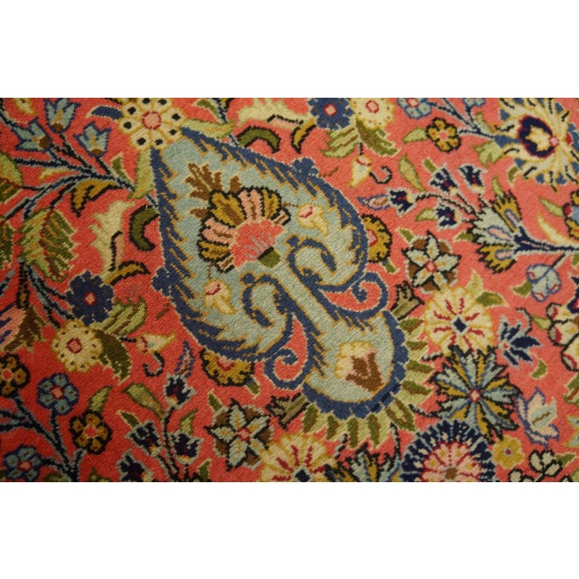 Rose Antique Persian Tabriz Rug For Sale - Image 8 of 9