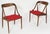 Brown Mid Century Vintage 1960s Danish Johannes Andersen for Uldum Mobelfabrik Set of 2 Dining /Accent Chairs For Sale - Image 8 of 10