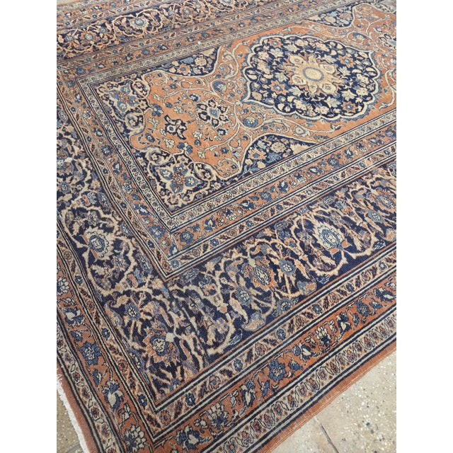 Red 19th Century Rare Size Hadji Jali Li Tabriz rug no. 10958 For Sale - Image 8 of 8