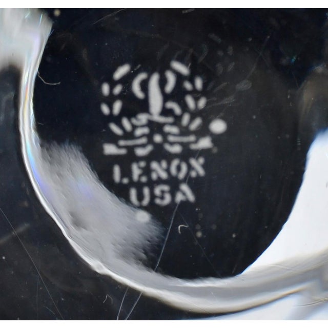 Lenox Crystal Chrysanthemum Hand Blown Vase 24% Lead Crystal Piece American Garden Series For Sale - Image 11 of 13