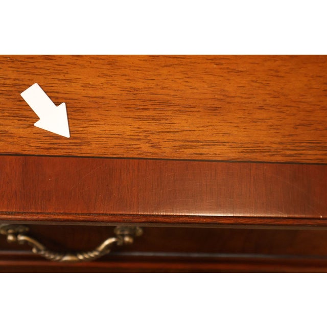 Ethan Allen Townhouse Collection Burlwood Bombe Chest For Sale - Image 10 of 18