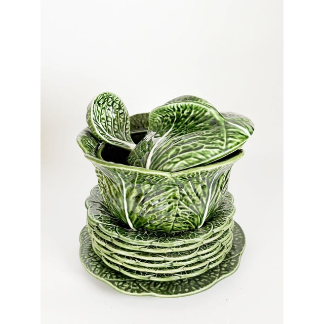 Cabbage-Shaped Soup Tureen Set, France, 1970s, Set of 9 For Sale - Image 4 of 18