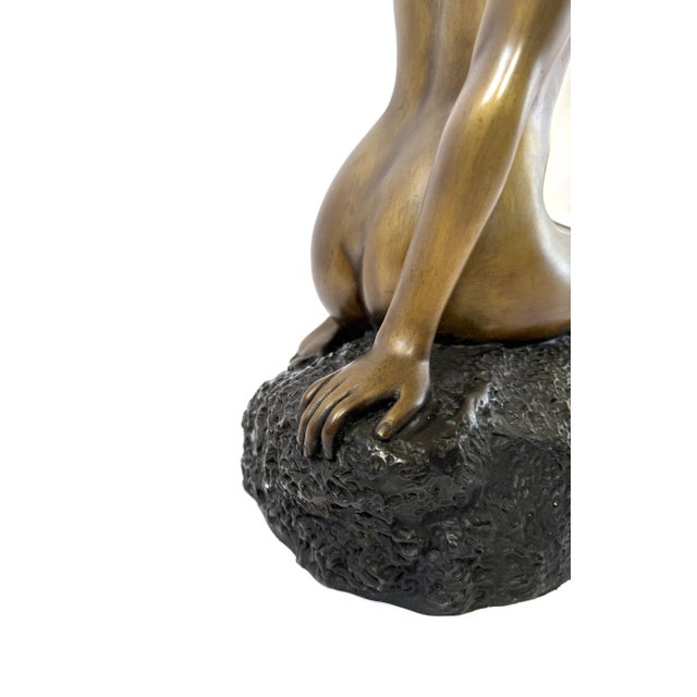 Nude Woman on Rock - Bronze - 29" For Sale - Image 9 of 11