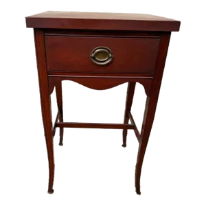 Antique Federal Style 1 Drawer Mahogany Side Table