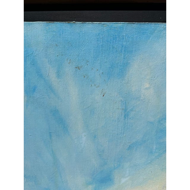 1970s Large Abstract Vintage Painting on Canvas For Sale - Image 5 of 5