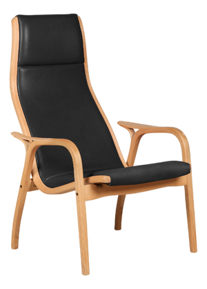 Vintage Black Leather Lamino Lounge Chair by Yngve Ekström for Swedese