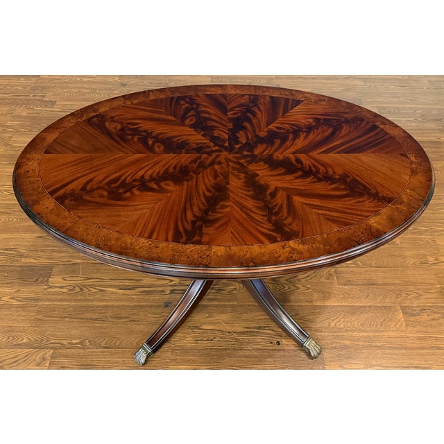 Traditional Traditional Oval Mahogany Dining/Breakfast/Game/Foyer Table by Leighton Hall - Made to Order For Sale - Image 3 of 11