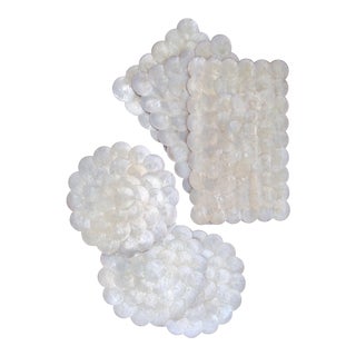 Capiz Shell Scalloped Placemats - Set of 6 For Sale