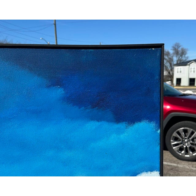 Abstract Mixed Media Painting and Collage on Canvas by Anthony Louis Popcheff For Sale In Indianapolis - Image 6 of 7