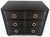 Ebonized Walnut Large Gold Rings Drop Pulls 3 Drawer Bachelor Chest MINT!