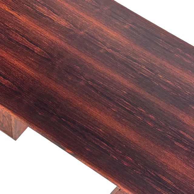 Mid-Century Modern Vintage Rosewood Desk For Sale - Image 3 of 6