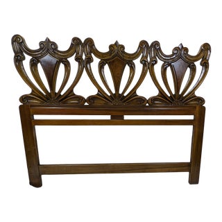Vintage French Carved Headboard For Sale