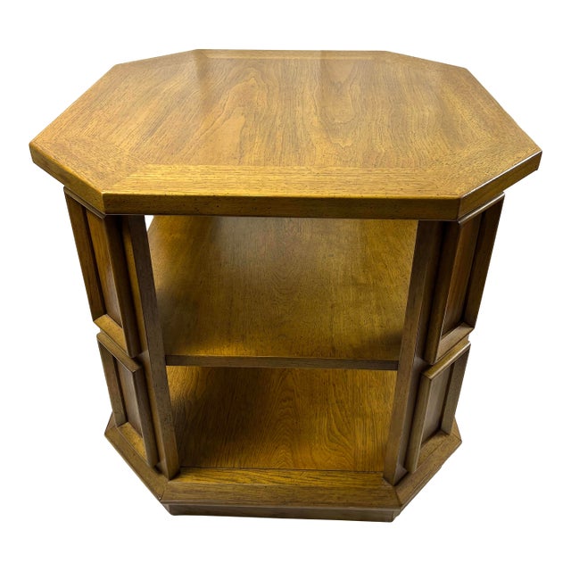 1960s Drexel Octagon Wooden End Table For Sale