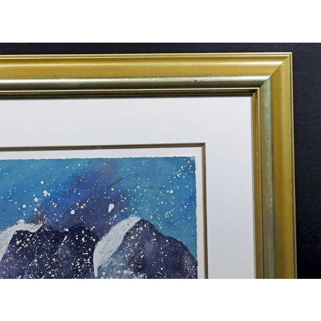 1990s Earl Biss "Storm on Thunder Mountain" Serigraph on Paper Hand Signed Framed1996 For Sale - Image 5 of 5