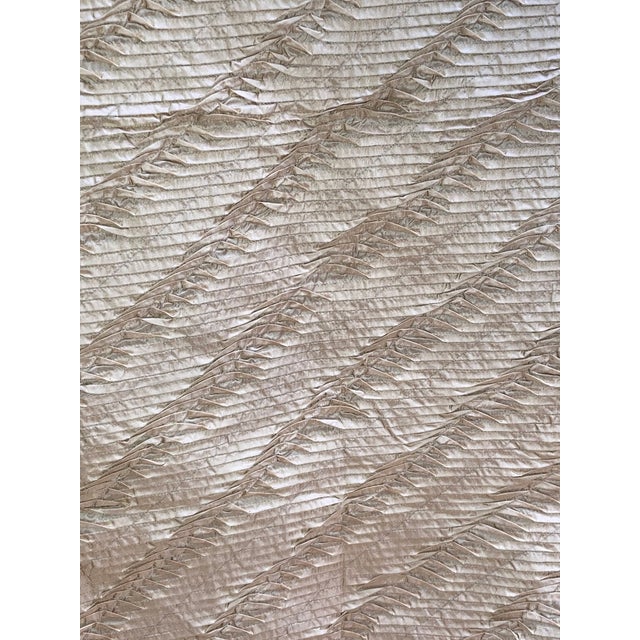 2010s Modern Hand Pleated Tuck Silk Decorative Throw For Sale - Image 5 of 7