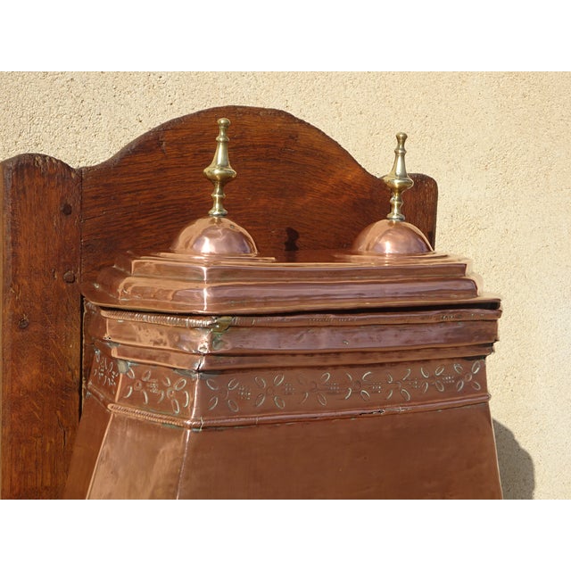 Antique Copper Fountain on Oak Base For Sale - Image 3 of 18