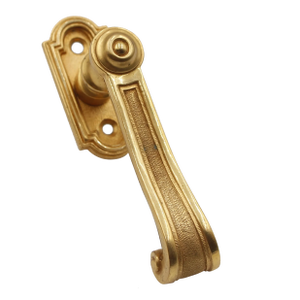 Mid 20th Century French Gilt Brass Lever Door Handle