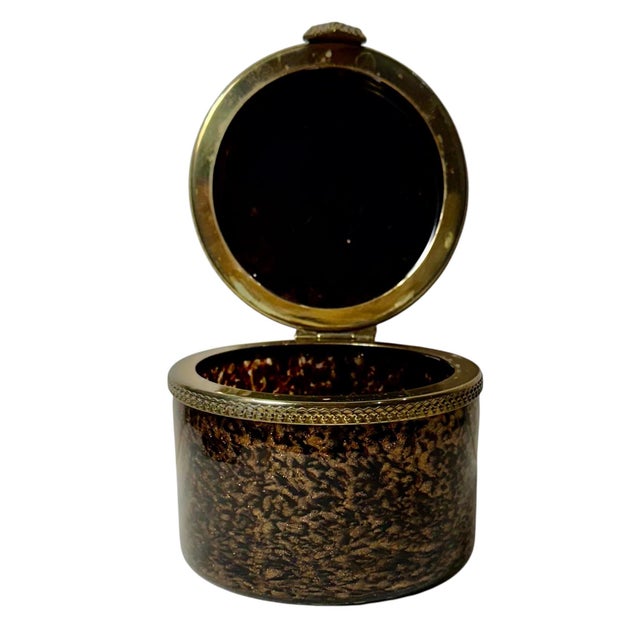Murano 1950s Large Murano Art Glass Jewelry Box, Hollywood Regency For Sale - Image 4 of 7