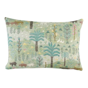Schumacher Las Colinas Scenic Tapestry Pillow 20"x14" in Green