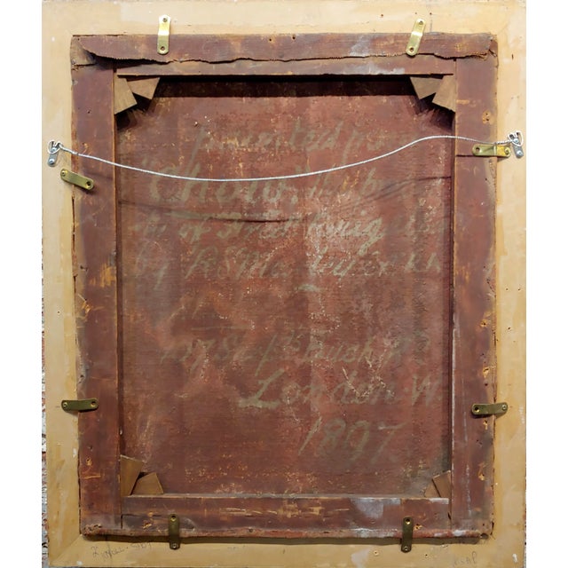 Textile Richard S. Moseley -19th Century Portrait of an Early Chow Chow -Oil Painting For Sale - Image 7 of 9