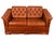 Danish Chesterfield Leather Loveseat Sofa For Sale - Image 4 of 10