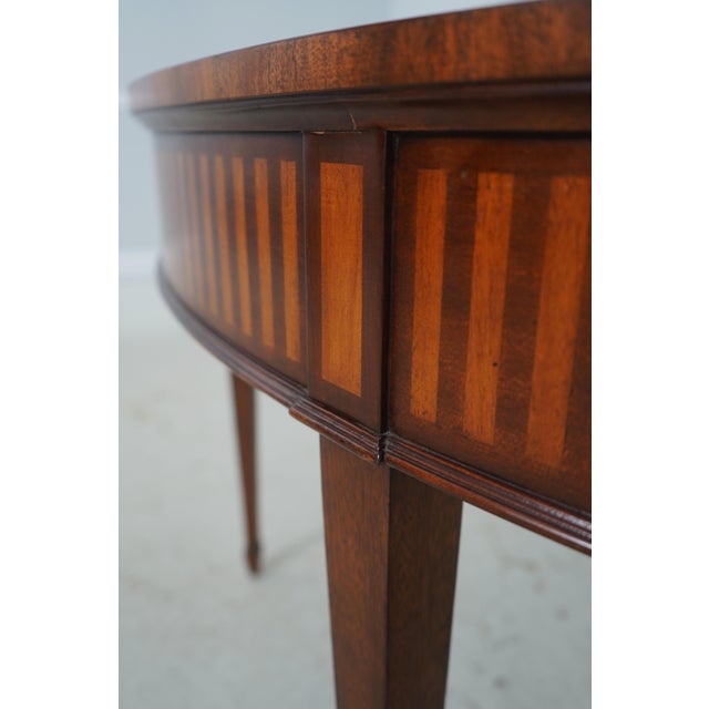 Ethan Allen Federal Inlaid Mahogany Console Table For Sale - Image 12 of 16