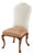 Handcrafted Italian European Cherry Side Chair With Upholstered Seat and Back For Sale