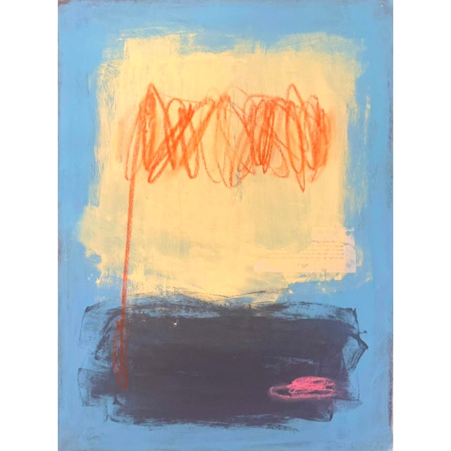 "Vibrate" Original Contemporay Abstract Painting on Paper For Sale