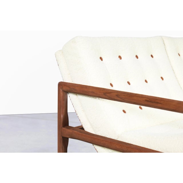 Mid-Century Modern Walnut Loveseat Attributed to Milo Baughman for Thayer Coggin For Sale In Los Angeles - Image 6 of 10