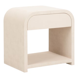 Vail Shagreen Rounded Side Table For Sale