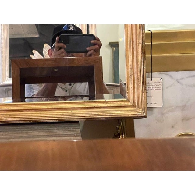 19th Century Pair of French Transitional Giltwood Mirrors For Sale - Image 5 of 8
