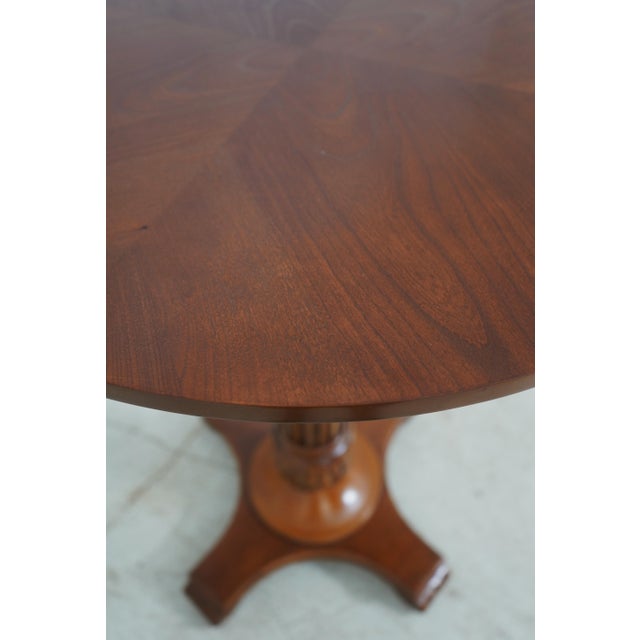 Brown Cherry High Top Round Pub Table For Sale - Image 8 of 10