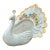 Italian Vintage Porcelain Swan Planter, Vase by Capodimonte. For Sale