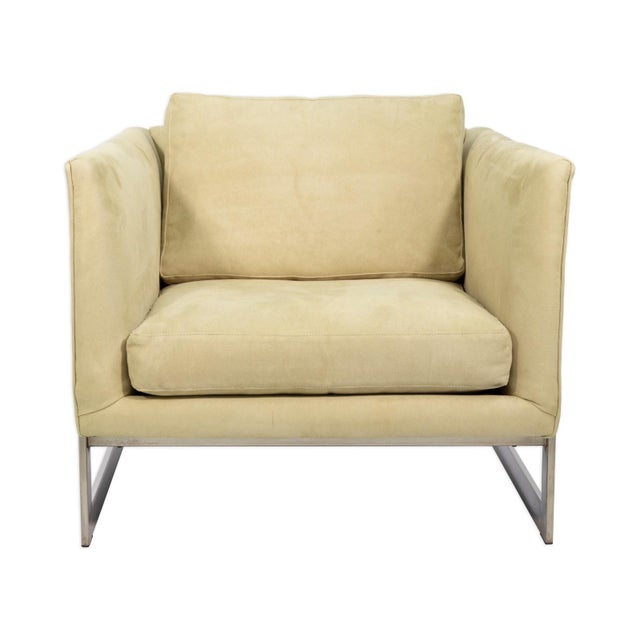 Thayer Coggin Milo Baughman Cantilever T Back Lounge Chair for Thayer Coggin For Sale - Image 4 of 8