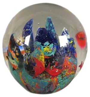 Murano Glass Colorful Paperweight, 1950s