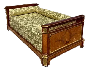 Vintage 19th Century French Louis XVI Marquetry Twin Daybed