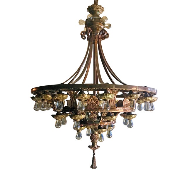 Late 20th Century Beaux Arts Style Chandelier For Sale