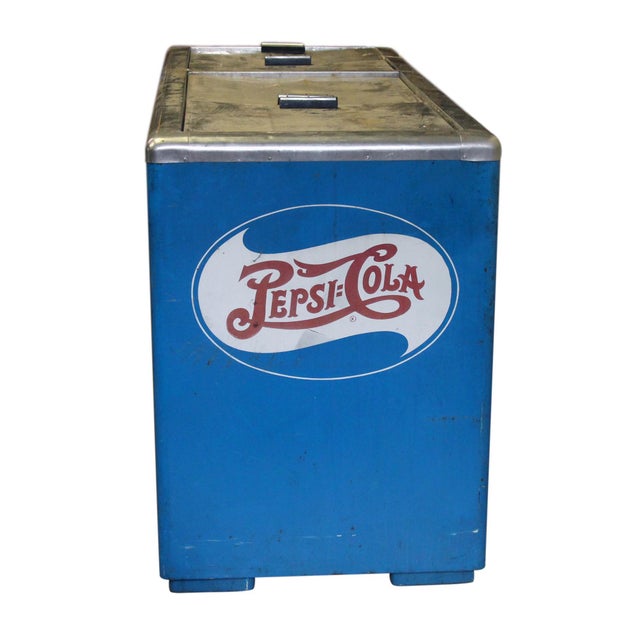 Vintage Pepsi Cola Commercial Cooler For Sale - Image 10 of 11