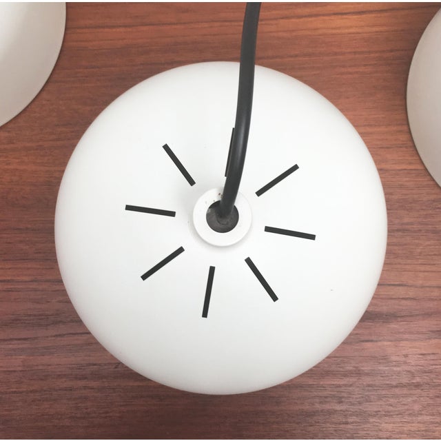 1970s Mid-Century German Space Age White Pendant Lamp from Staff Leuchten For Sale - Image 5 of 12