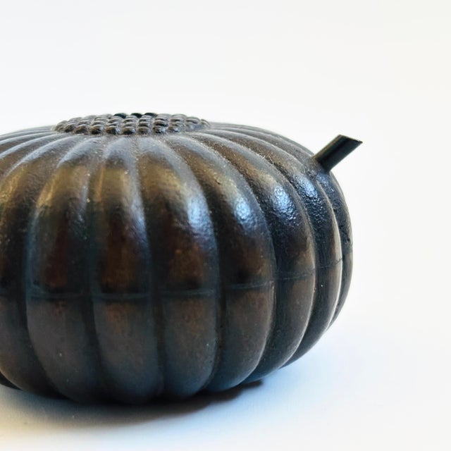 Vintage Japanese Cast Iron Gourd Suiteki Water Dropper For Sale - Image 4 of 8